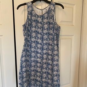 Blue floral print cotton dress from Old Navy